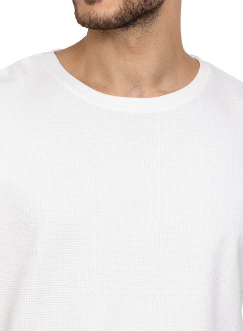 Off - White Squares Over Size Round T-Shirt - Khotwh
